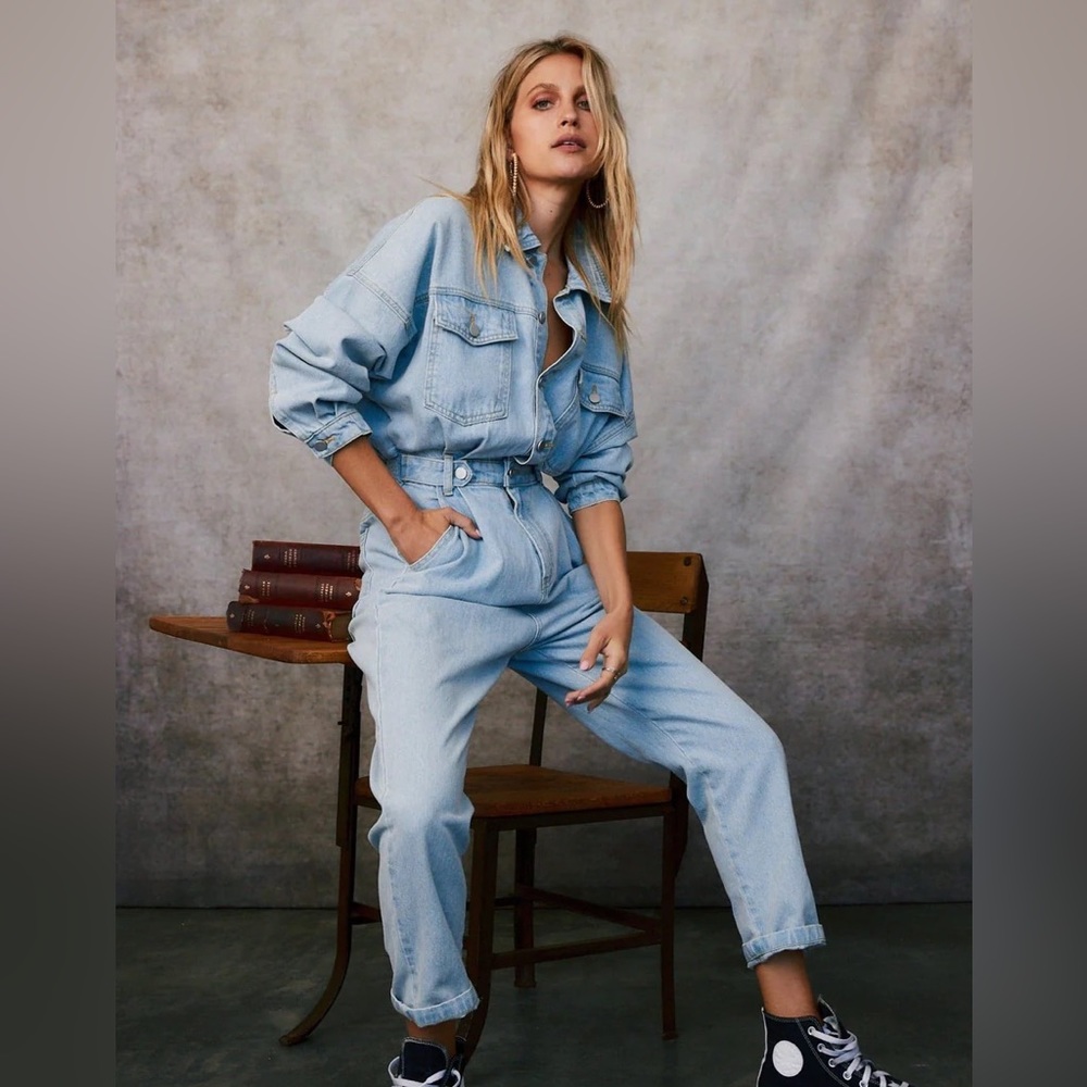 shop 12th tribe denim Hendrix jumpsuit!